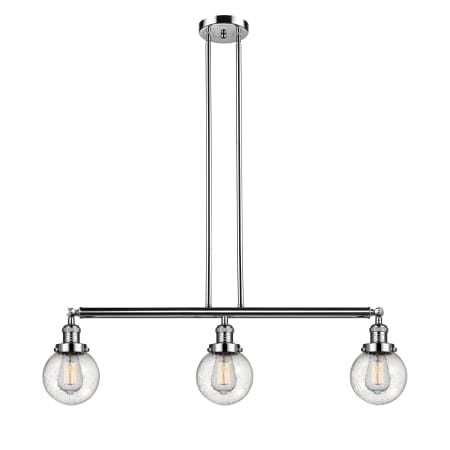 A large image of the Innovations Lighting 213-S-6 Beacon Polished Nickel / Seedy