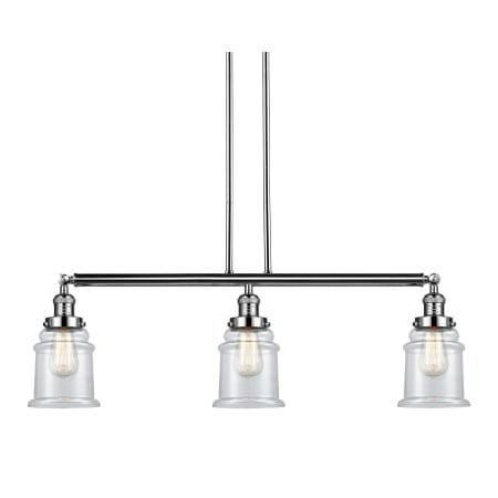 A large image of the Innovations Lighting 213-S Canton Polished Nickel / Clear