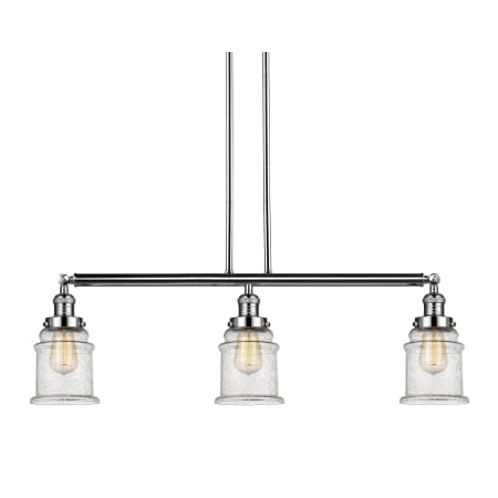A large image of the Innovations Lighting 213-S Canton Polished Nickel / Seedy