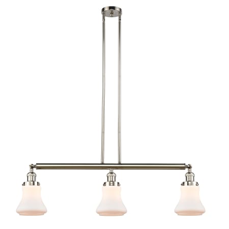 A large image of the Innovations Lighting 213 Bellmont Polished Nickel / Matte White