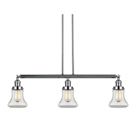 A large image of the Innovations Lighting 213-S Bellmont Polished Nickel / Clear