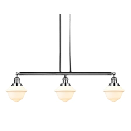 A large image of the Innovations Lighting 213-S Small Oxford Polished Nickel / Matte White Cased