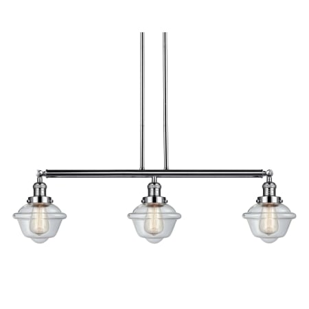 A large image of the Innovations Lighting 213-S Small Oxford Polished Nickel / Clear