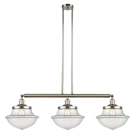 A large image of the Innovations Lighting 213 Large Oxford Polished Nickel / Clear