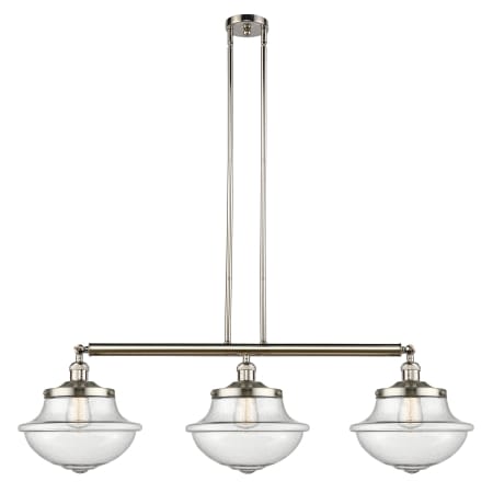 A large image of the Innovations Lighting 213 Large Oxford Polished Nickel / Seedy