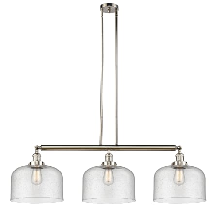 A large image of the Innovations Lighting 213 X-Large Bell Polished Nickel / Seedy