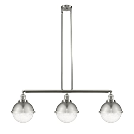 A large image of the Innovations Lighting 213-13-42 Hampden Linear Brushed Satin Nickel / Seedy