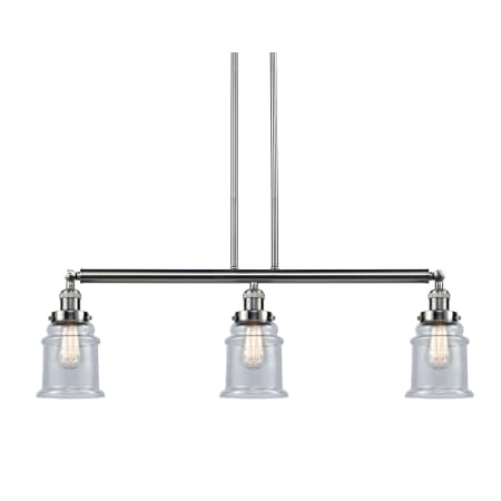 A large image of the Innovations Lighting 213-S Canton Brushed Satin Nickel / Seedy