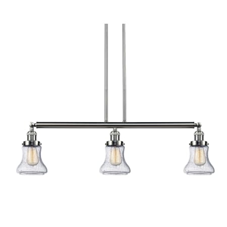 A large image of the Innovations Lighting 213-S Bellmont Brushed Satin Nickel / Seedy