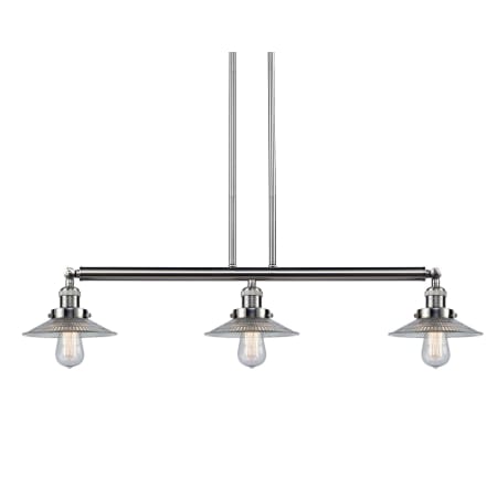 A large image of the Innovations Lighting 213-S Halophane Brushed Satin Nickel / Flat