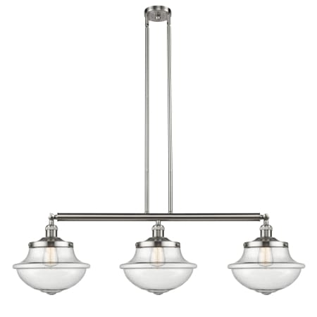 A large image of the Innovations Lighting 213 Large Oxford Brushed Satin Nickel / Seedy