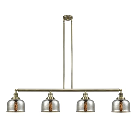 A large image of the Innovations Lighting 214 Large Bell Antique Brass / Silver Plated Mercury