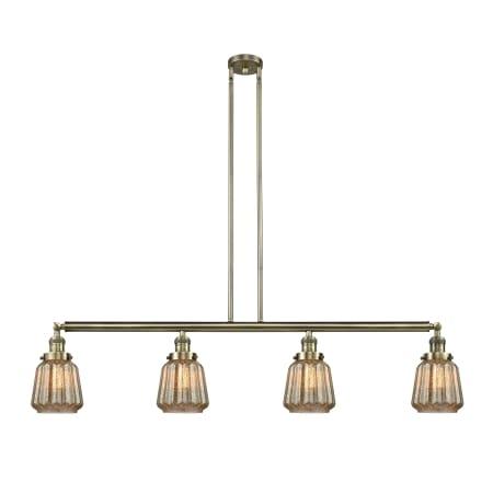 A large image of the Innovations Lighting 214 Chatham Antique Brass / Mercury