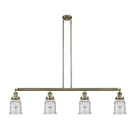 A large image of the Innovations Lighting 214 Canton Antique Brass / Seedy