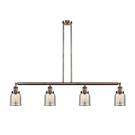 A large image of the Innovations Lighting 214-S Small Bell Antique Copper / Silver Plated Mercury