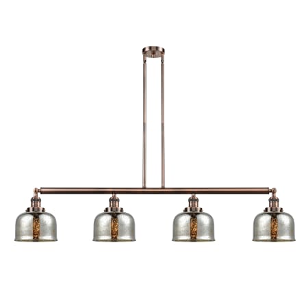 A large image of the Innovations Lighting 214-S Large Bell Antique Copper / Silver Plated Mercury