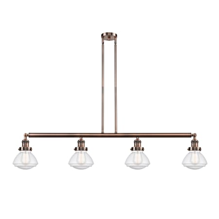 A large image of the Innovations Lighting 214-S Olean Antique Copper / Seedy