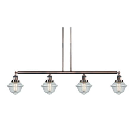 A large image of the Innovations Lighting 214-S Small Oxford Antique Copper / Seedy