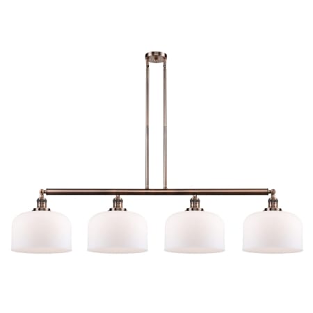 A large image of the Innovations Lighting 214 X-Large Bell Antique Copper / Matte White