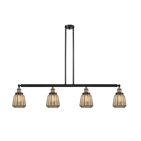 A large image of the Innovations Lighting 214 Chatham Black Antique Brass / Mercury