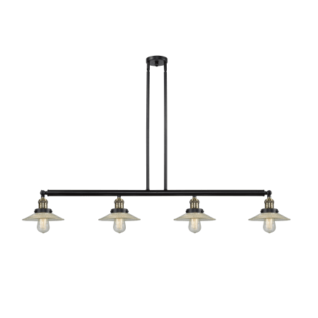 A large image of the Innovations Lighting 214 Halophane Black Antique Brass / Clear Halophane