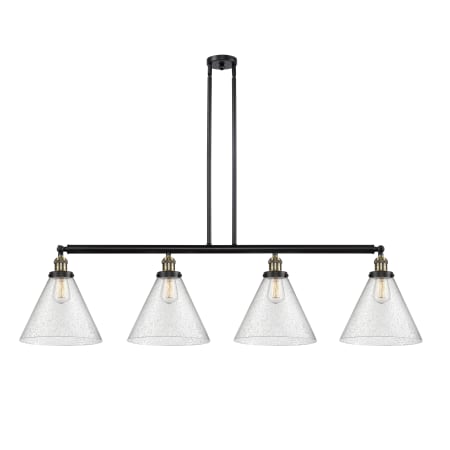 A large image of the Innovations Lighting 214 X-Large Cone Black Antique Brass / Seedy