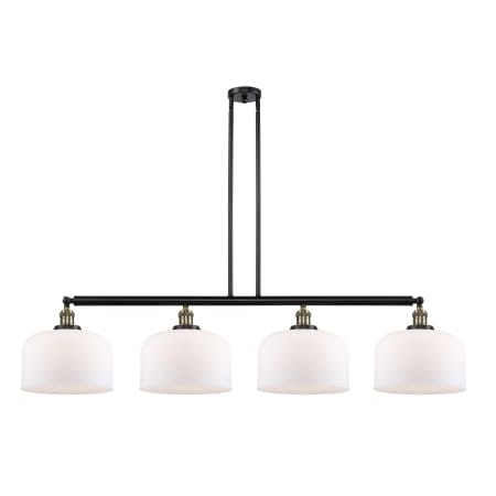 A large image of the Innovations Lighting 214 X-Large Bell Black Antique Brass / Matte White