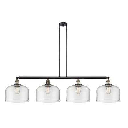 A large image of the Innovations Lighting 214 X-Large Bell Black Antique Brass / Clear
