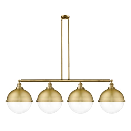 A large image of the Innovations Lighting 214-17-58 Hampden Linear Brushed Brass / Clear