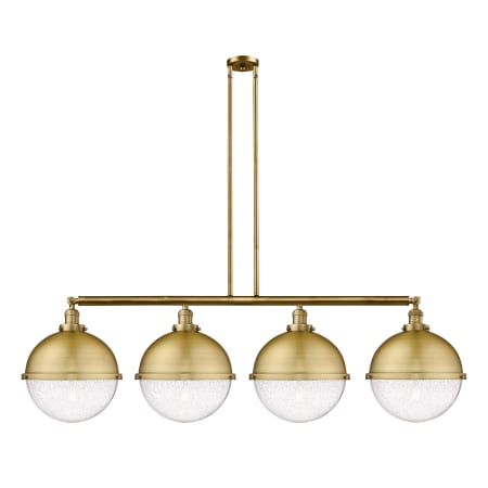 A large image of the Innovations Lighting 214-17-58 Hampden Linear Brushed Brass / Seedy