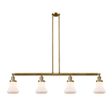 A large image of the Innovations Lighting 214 Bellmont Brushed Brass / Matte White
