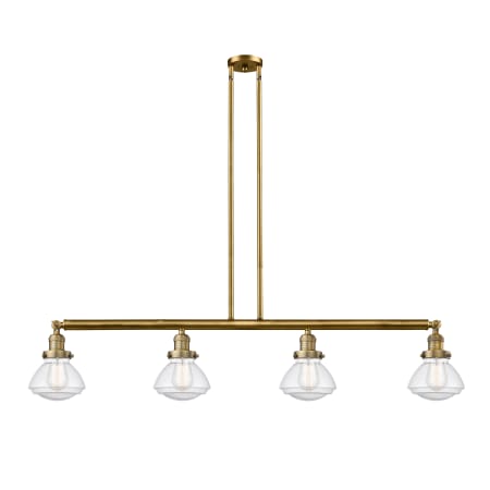 A large image of the Innovations Lighting 214-S Olean Brushed Brass / Seedy