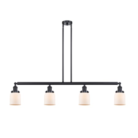 A large image of the Innovations Lighting 214 Small Bell Matte Black / Matte White