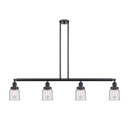 A large image of the Innovations Lighting 214 Small Bell Matte Black / Clear