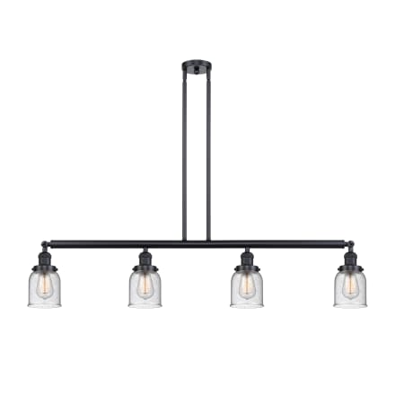 A large image of the Innovations Lighting 214 Small Bell Matte Black / Seedy