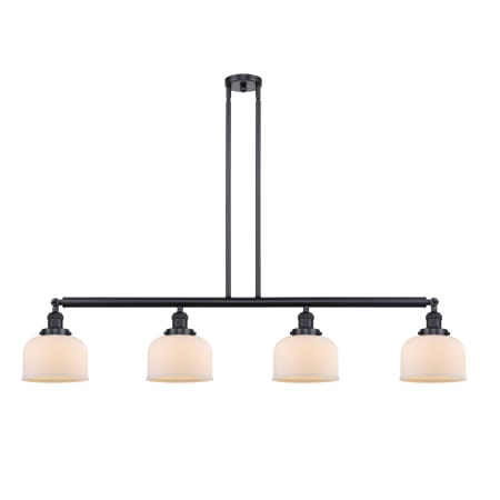 A large image of the Innovations Lighting 214 Large Bell Matte Black / Matte White