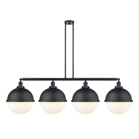 A large image of the Innovations Lighting 214-17-58 Hampden Linear Matte Black / Matte White