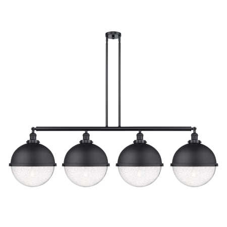 A large image of the Innovations Lighting 214-17-58 Hampden Linear Matte Black / Seedy