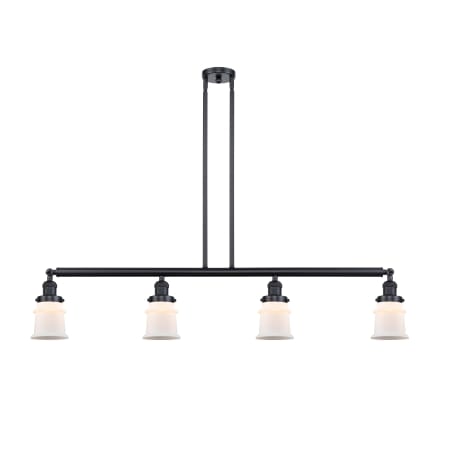 A large image of the Innovations Lighting 214 Small Canton Matte Black / Matte White