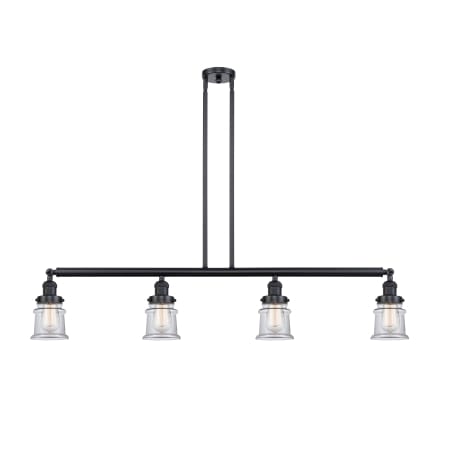 A large image of the Innovations Lighting 214 Small Canton Matte Black / Clear