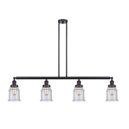 A large image of the Innovations Lighting 214 Canton Matte Black / Seedy