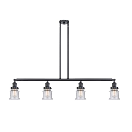A large image of the Innovations Lighting 214 Small Canton Matte Black / Seedy