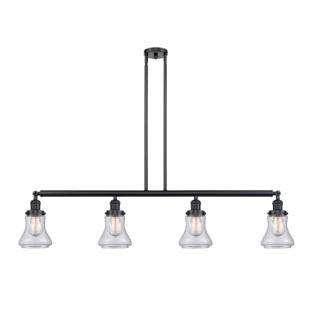 A large image of the Innovations Lighting 214 Bellmont Matte Black / Clear