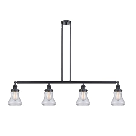 A large image of the Innovations Lighting 214 Bellmont Matte Black / Seedy