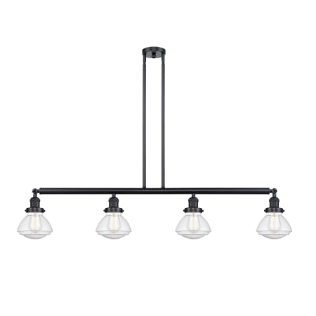 A large image of the Innovations Lighting 214-S Olean Matte Black / Seedy