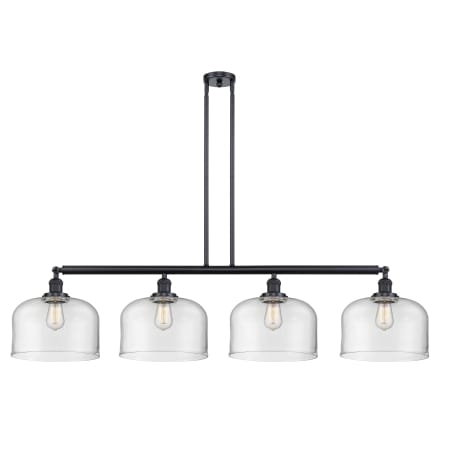 A large image of the Innovations Lighting 214 X-Large Bell Matte Black / Clear