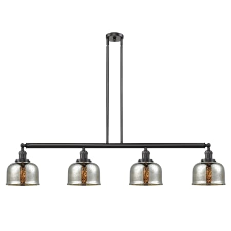 A large image of the Innovations Lighting 214-S Large Bell Oil Rubbed Bronze / Silver Plated Mercury