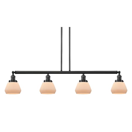 A large image of the Innovations Lighting 214-S Fulton Oil Rubbed Bronze / Matte White Cased