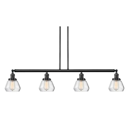 A large image of the Innovations Lighting 214-S Fulton Oil Rubbed Bronze / Clear