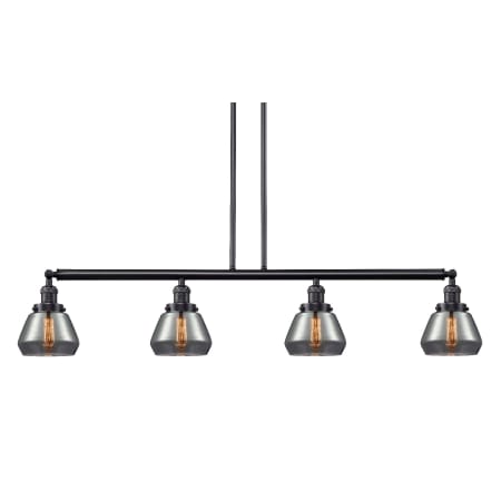 A large image of the Innovations Lighting 214-S Fulton Oil Rubbed Bronze / Plated Smoked